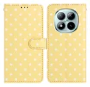 Xiaomi Redmi Note 15 Pro+ 5G Hoesje Portemonnee Book Case Polka Dot Geel