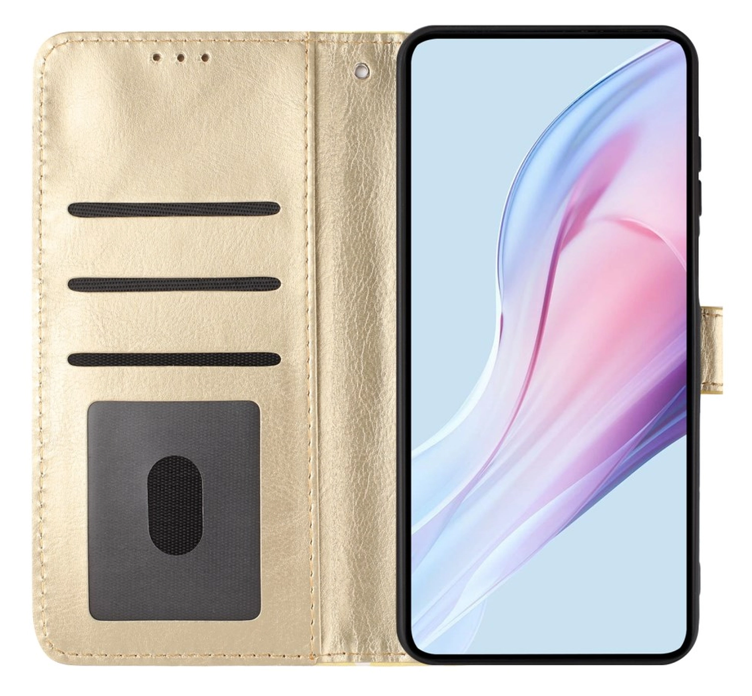 Xiaomi Redmi Note 15 Pro+ 5G Hoesje Portemonnee Book Case Polka Dot Geel afbeelding 4