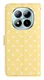 Xiaomi Redmi Note 15 Pro+ 5G Hoesje Portemonnee Book Case Polka Dot Geel afbeelding 5