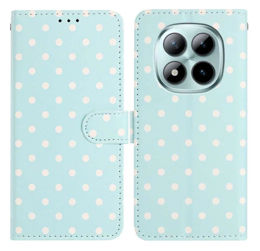Xiaomi Redmi Note 15 Pro+ 5G Hoesje Portemonnee Book Case Polka Dot Blauw afbeelding 1