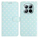 Xiaomi Redmi Note 15 Pro+ 5G Hoesje Portemonnee Book Case Polka Dot Blauw
