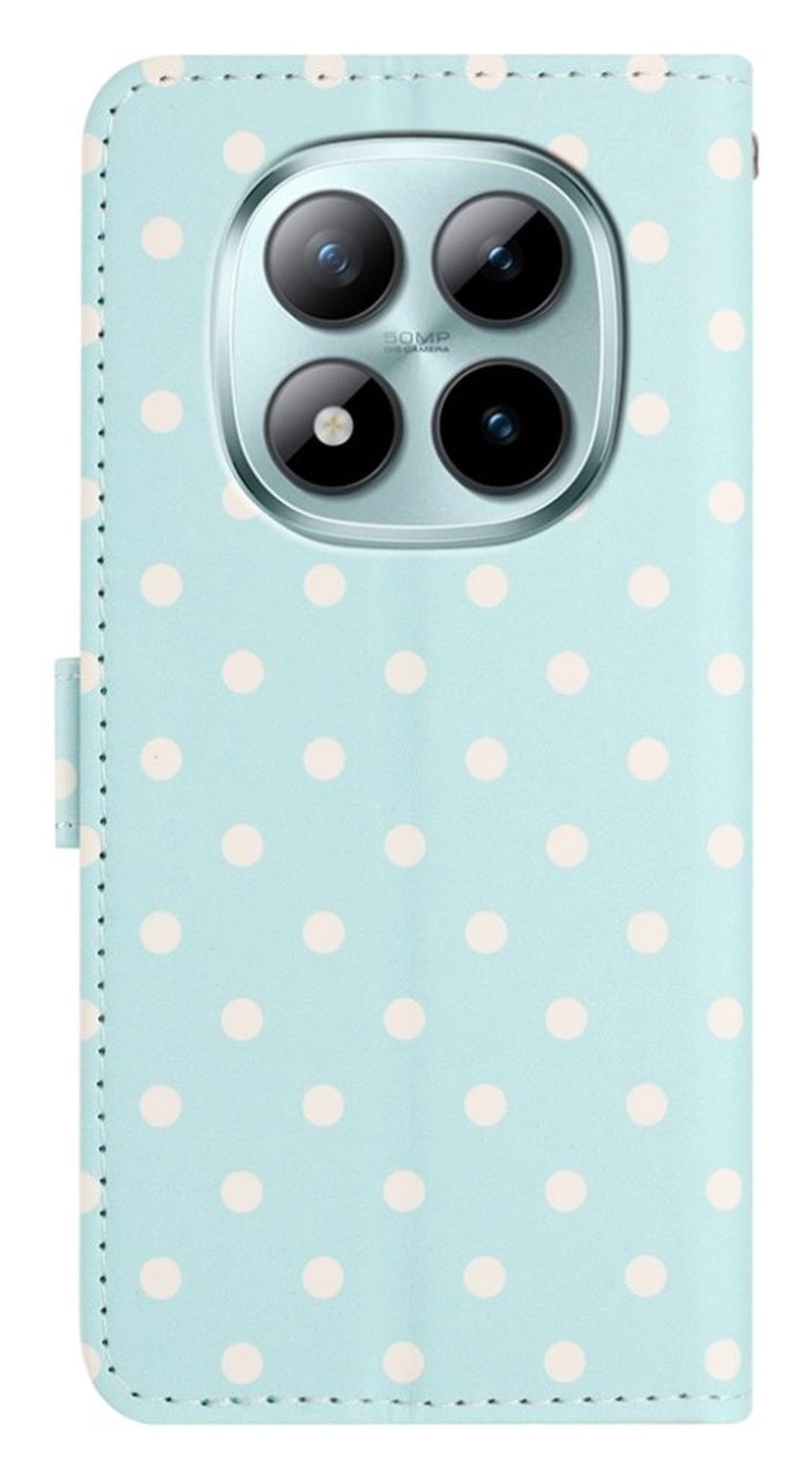Xiaomi Redmi Note 15 Pro+ 5G Hoesje Portemonnee Book Case Polka Dot Blauw afbeelding 6