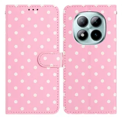 Xiaomi Redmi Note 15 Pro+ 5G Hoesje Portemonnee Book Case Polka Dot Roze afbeelding