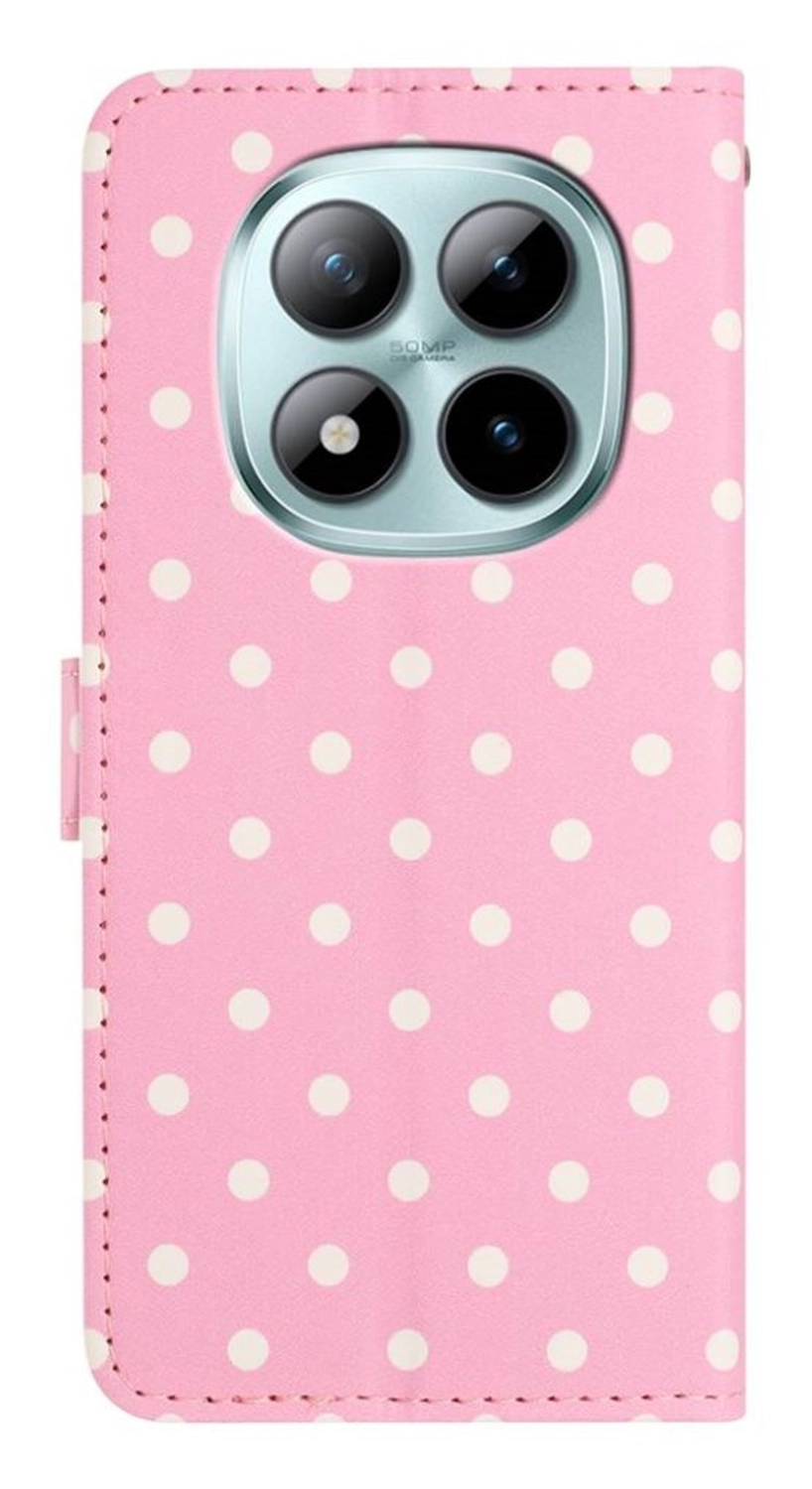 Xiaomi Redmi Note 15 Pro+ 5G Hoesje Portemonnee Book Case Polka Dot Roze afbeelding 6