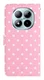 Xiaomi Redmi Note 15 Pro+ 5G Hoesje Portemonnee Book Case Polka Dot Roze afbeelding 6