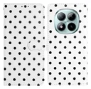 Xiaomi Redmi Note 15 Pro+ 5G Hoesje Portemonnee Book Case Polka Dot Wit