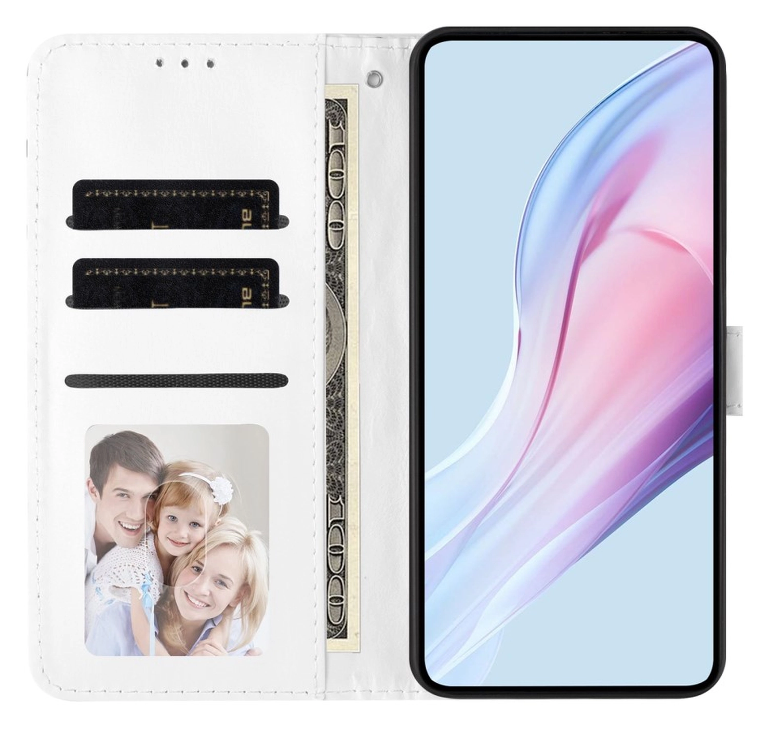 Xiaomi Redmi Note 15 Pro+ 5G Hoesje Portemonnee Book Case Polka Dot Wit afbeelding 13