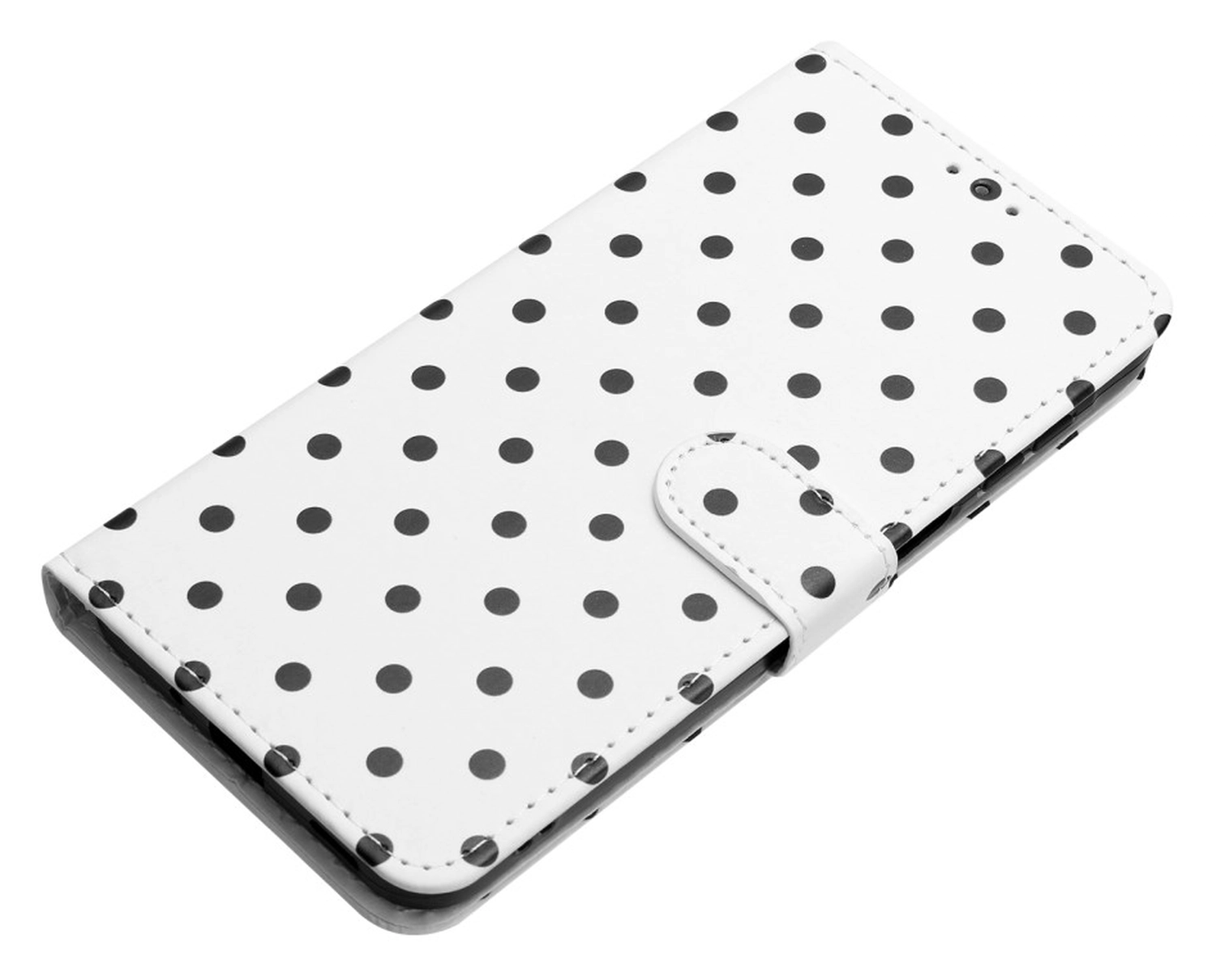 Xiaomi Redmi Note 15 Pro+ 5G Hoesje Portemonnee Book Case Polka Dot Wit afbeelding 2