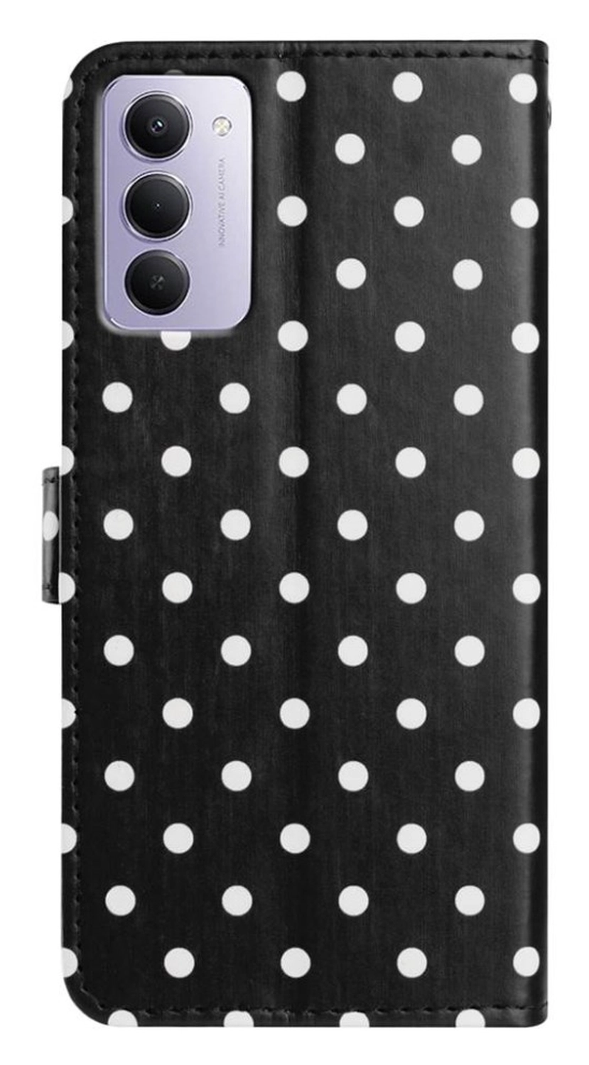 Xiaomi Redmi 15 5G Hoesje Portemonnee Book Case Polka Dot Zwart afbeelding 6