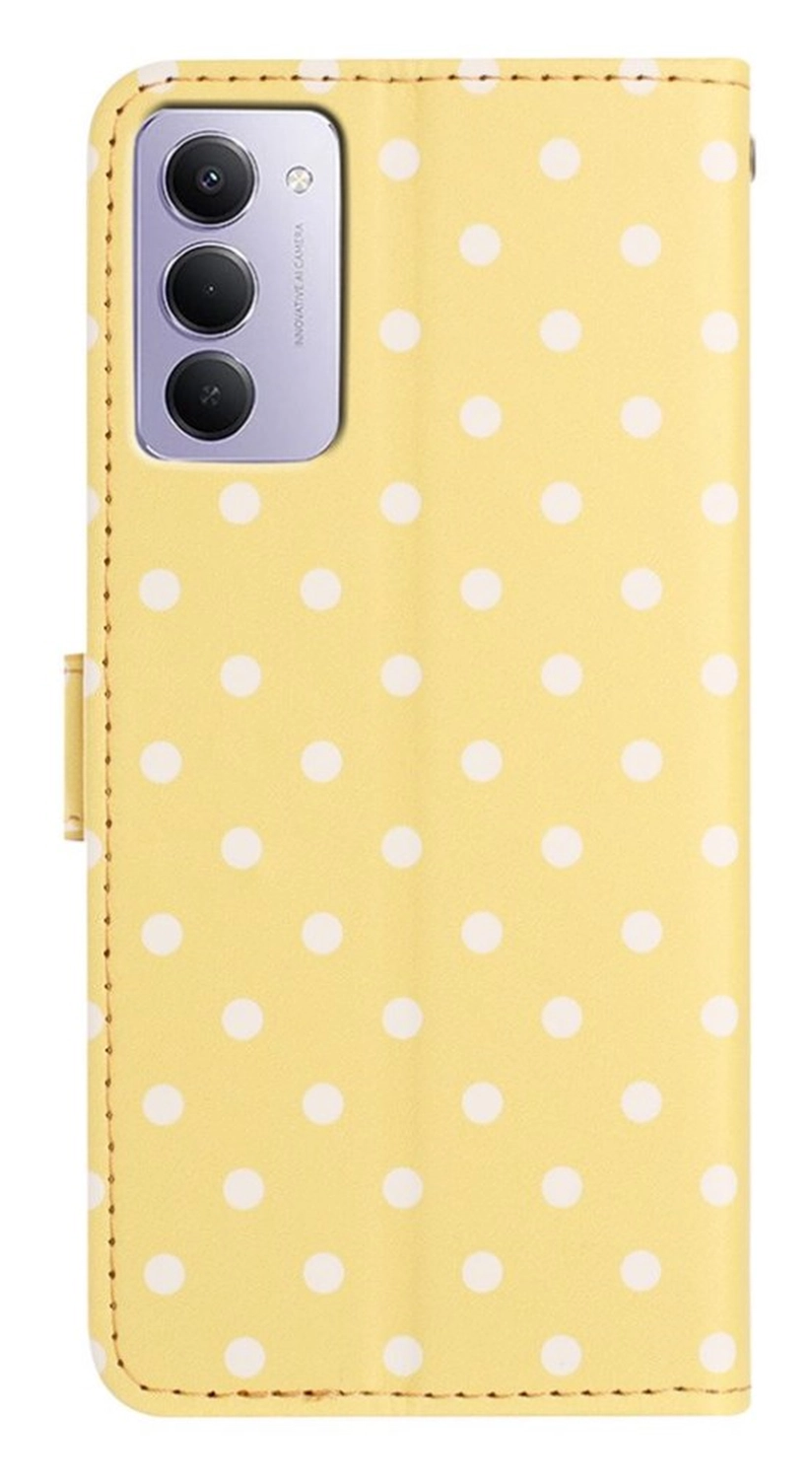 Xiaomi Redmi 15 5G Hoesje Portemonnee Book Case Polka Dot Geel afbeelding 6