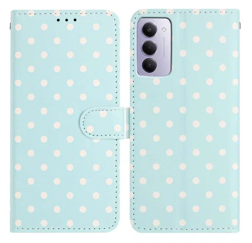 Xiaomi Redmi 15 5G Hoesje Portemonnee Book Case Polka Dot Blauw afbeelding 1