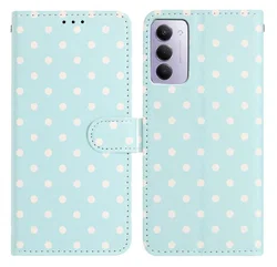Xiaomi Redmi 15 5G Hoesje Portemonnee Book Case Polka Dot Blauw afbeelding