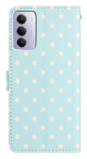 Xiaomi Redmi 15 5G Hoesje Portemonnee Book Case Polka Dot Blauw afbeelding 4