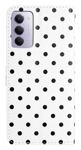 Xiaomi Redmi Note 15 5G Hoesje Portemonnee Book Case Polka Dot Wit afbeelding 6