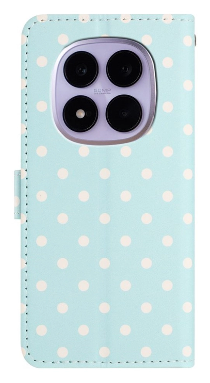 Xiaomi Redmi Note 15 Pro 5G Hoesje Portemonnee Book Case Polka Dot Blauw afbeelding 6