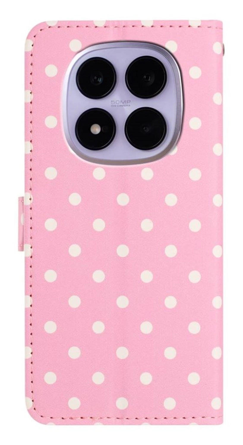 Xiaomi Redmi Note 15 Pro 5G Hoesje Portemonnee Book Case Polka Dot Roze afbeelding 5