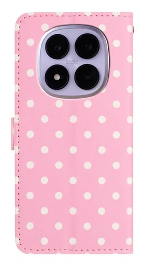 Xiaomi Redmi Note 15 Pro 5G Hoesje Portemonnee Book Case Polka Dot Roze afbeelding 5