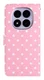 Xiaomi Redmi Note 15 Pro 5G Hoesje Portemonnee Book Case Polka Dot Roze afbeelding 5