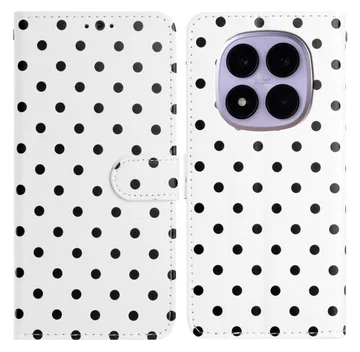 Xiaomi Redmi Note 15 Pro 5G Hoesje Portemonnee Book Case Polka Dot Wit