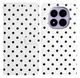 Xiaomi Redmi Note 15 Pro 5G Hoesje Portemonnee Book Case Polka Dot Wit