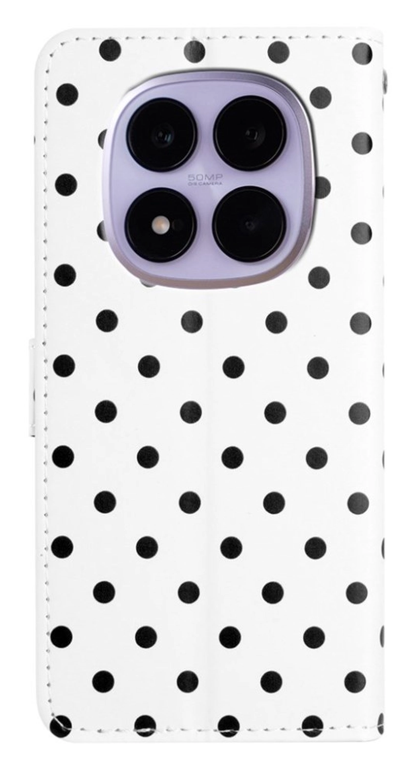 Xiaomi Redmi Note 15 Pro 5G Hoesje Portemonnee Book Case Polka Dot Wit afbeelding 6