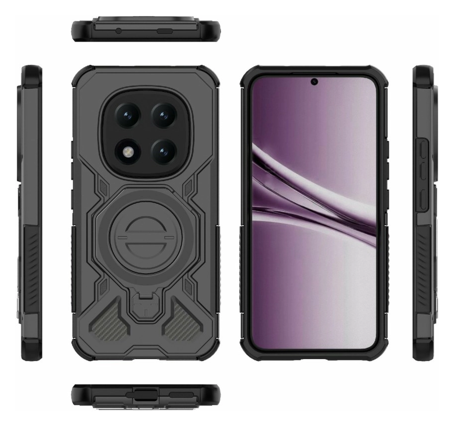Xiaomi Redmi Note 15 Pro Plus Hoesje MagSafe 360° Standaard Zwart afbeelding 9