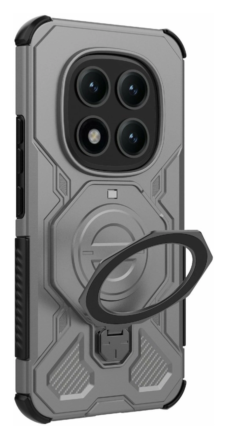 Xiaomi Redmi Note 15 Pro Plus Hoesje MagSafe 360° Standaard Grijs afbeelding 5