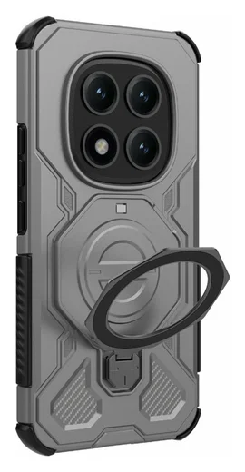 Xiaomi Redmi Note 15 Pro Plus Hoesje MagSafe 360° Standaard Grijs afbeelding 5