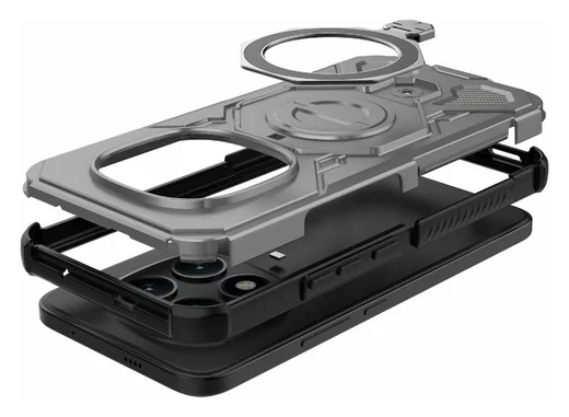 Xiaomi Redmi Note 15 Pro Plus Hoesje MagSafe 360° Standaard Grijs afbeelding 8