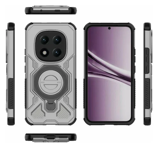 Xiaomi Redmi Note 15 Pro Plus Hoesje MagSafe 360° Standaard Grijs afbeelding 9
