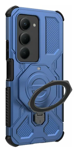 Xiaomi Redmi 15 5G Hoesje MagSafe 360° Standaard Blauw afbeelding 7