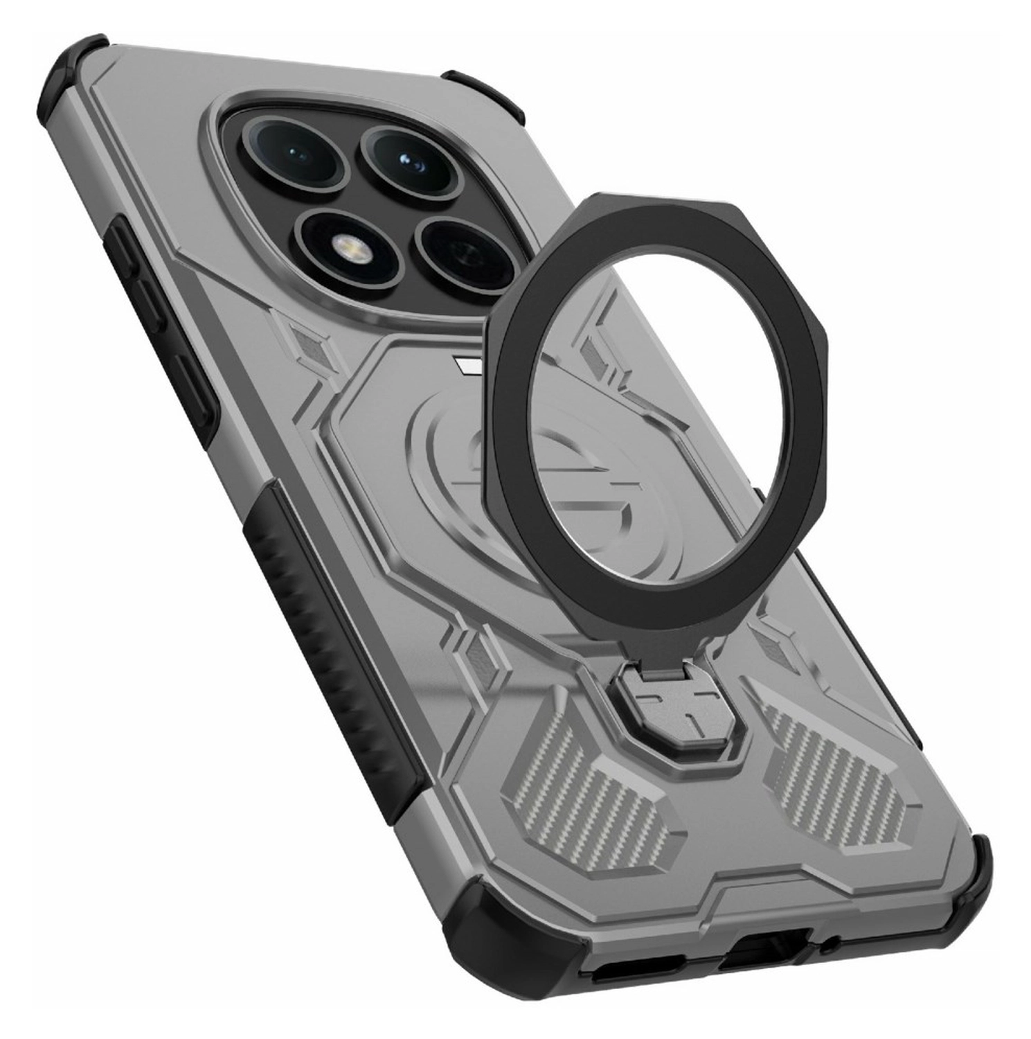 Xiaomi Redmi Note 15 Pro 5G Hoesje MagSafe 360° Standaard Grijs afbeelding 7