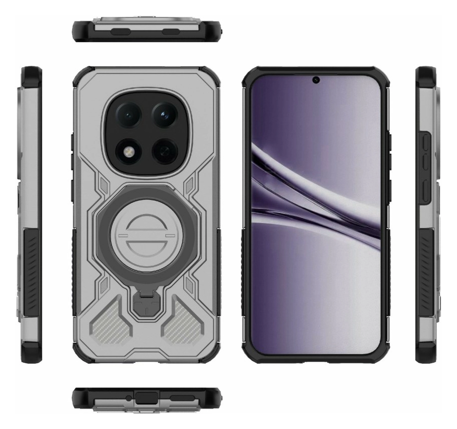 Xiaomi Redmi Note 15 Pro 5G Hoesje MagSafe 360° Standaard Grijs afbeelding 9