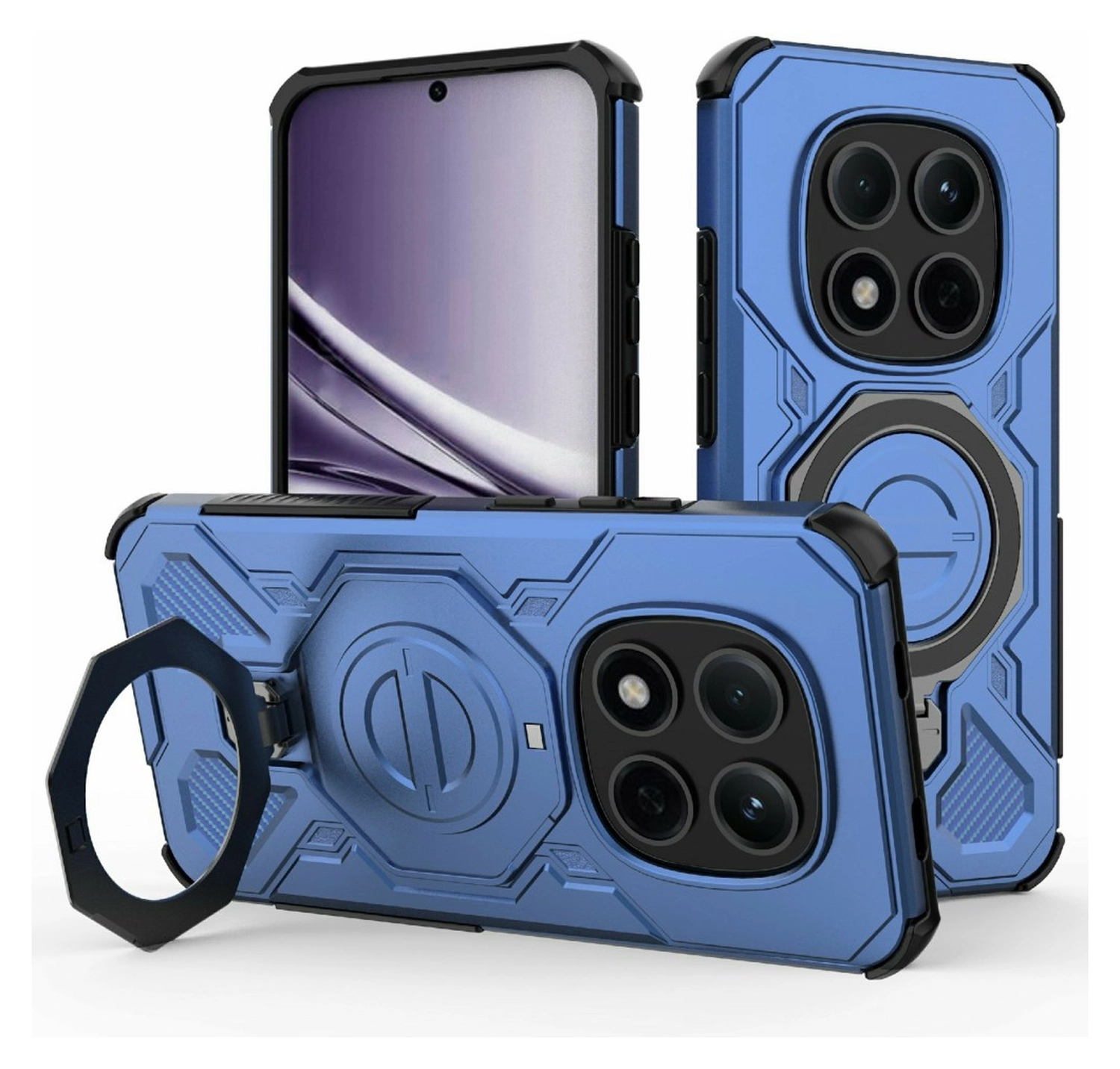 Xiaomi Redmi Note 15 Pro 5G Hoesje MagSafe 360° Standaard Blauw afbeelding 1