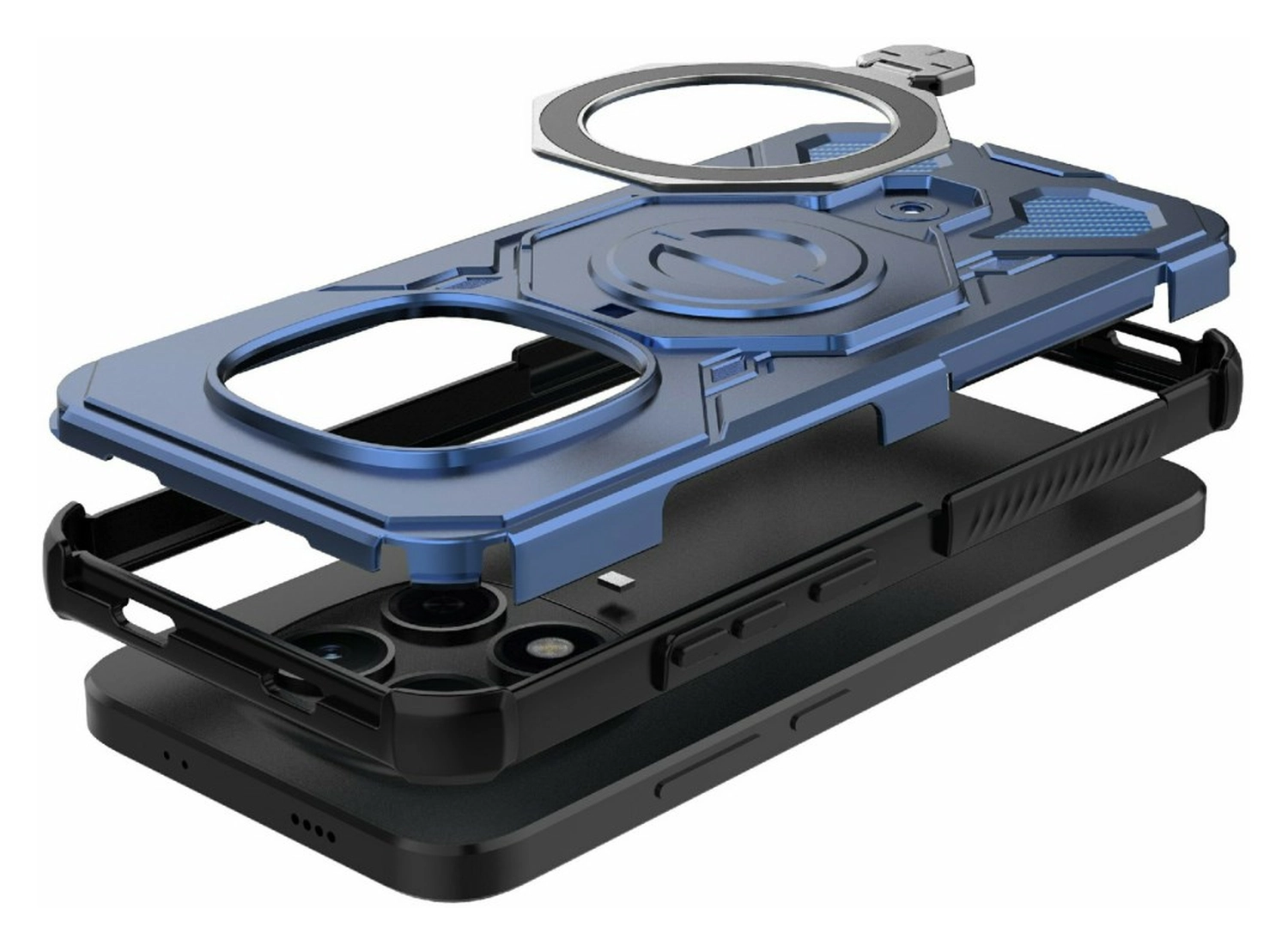Xiaomi Redmi Note 15 Pro 5G Hoesje MagSafe 360° Standaard Blauw afbeelding 8