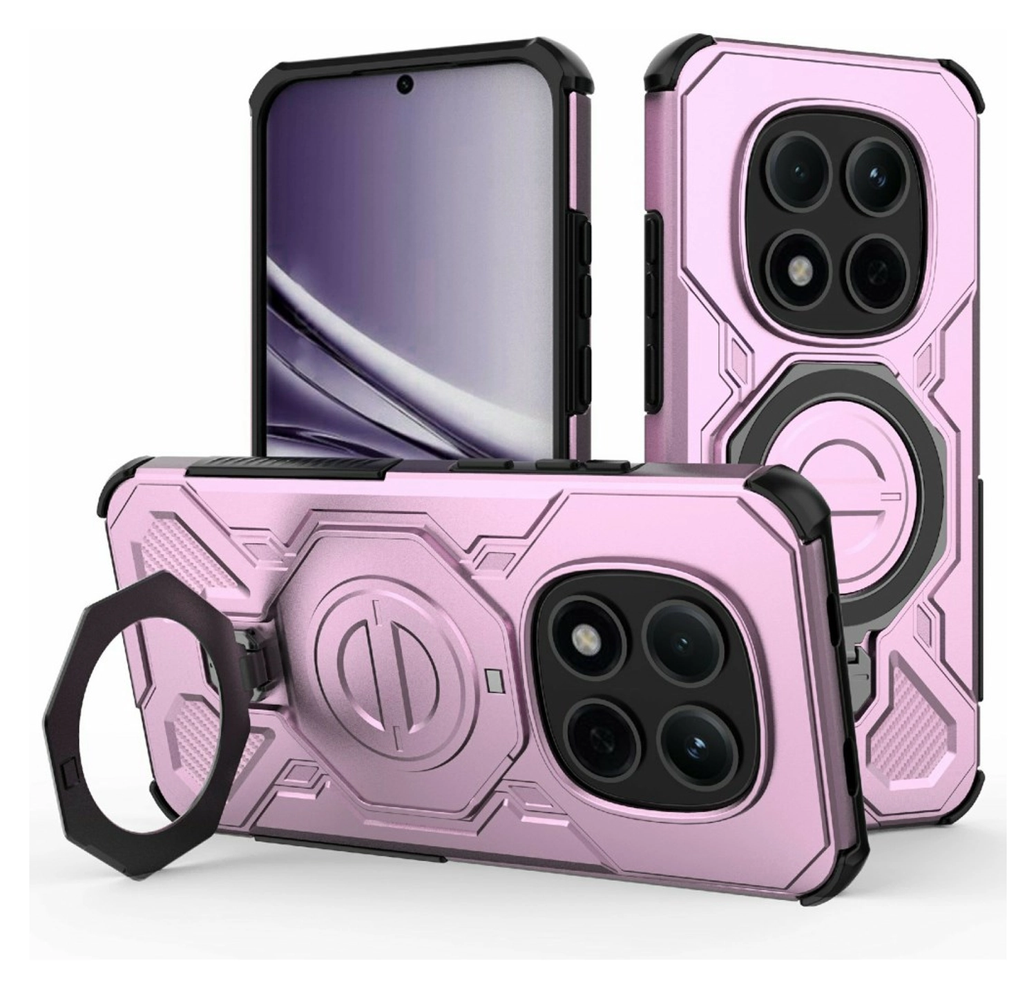 Xiaomi Redmi Note 15 Pro 5G Hoesje MagSafe 360° Standaard Roze afbeelding 1