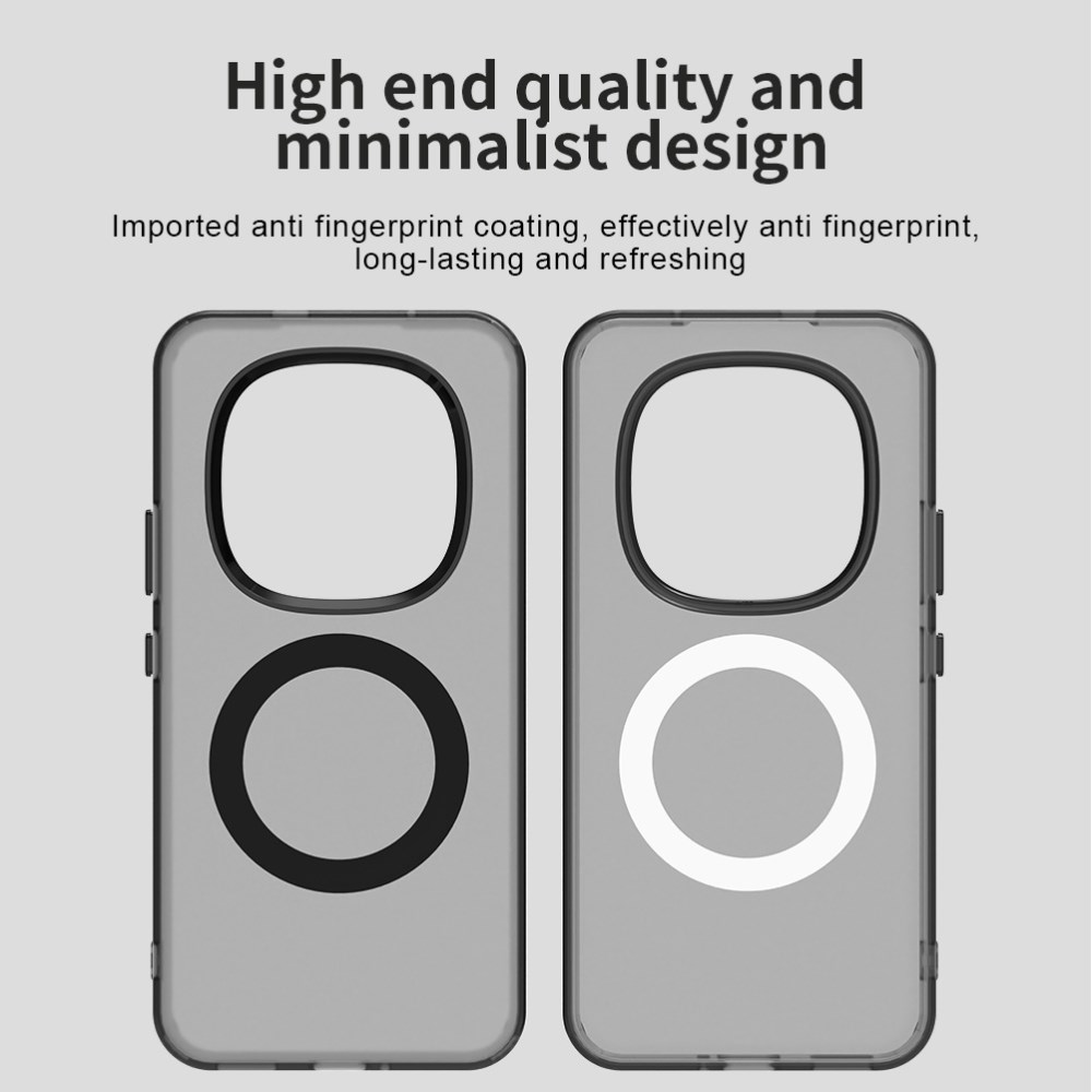 Xiaomi Redmi Note 15 Pro Hoesje MagSafe Backcover Semi-Transparant & Zwart afbeelding 3