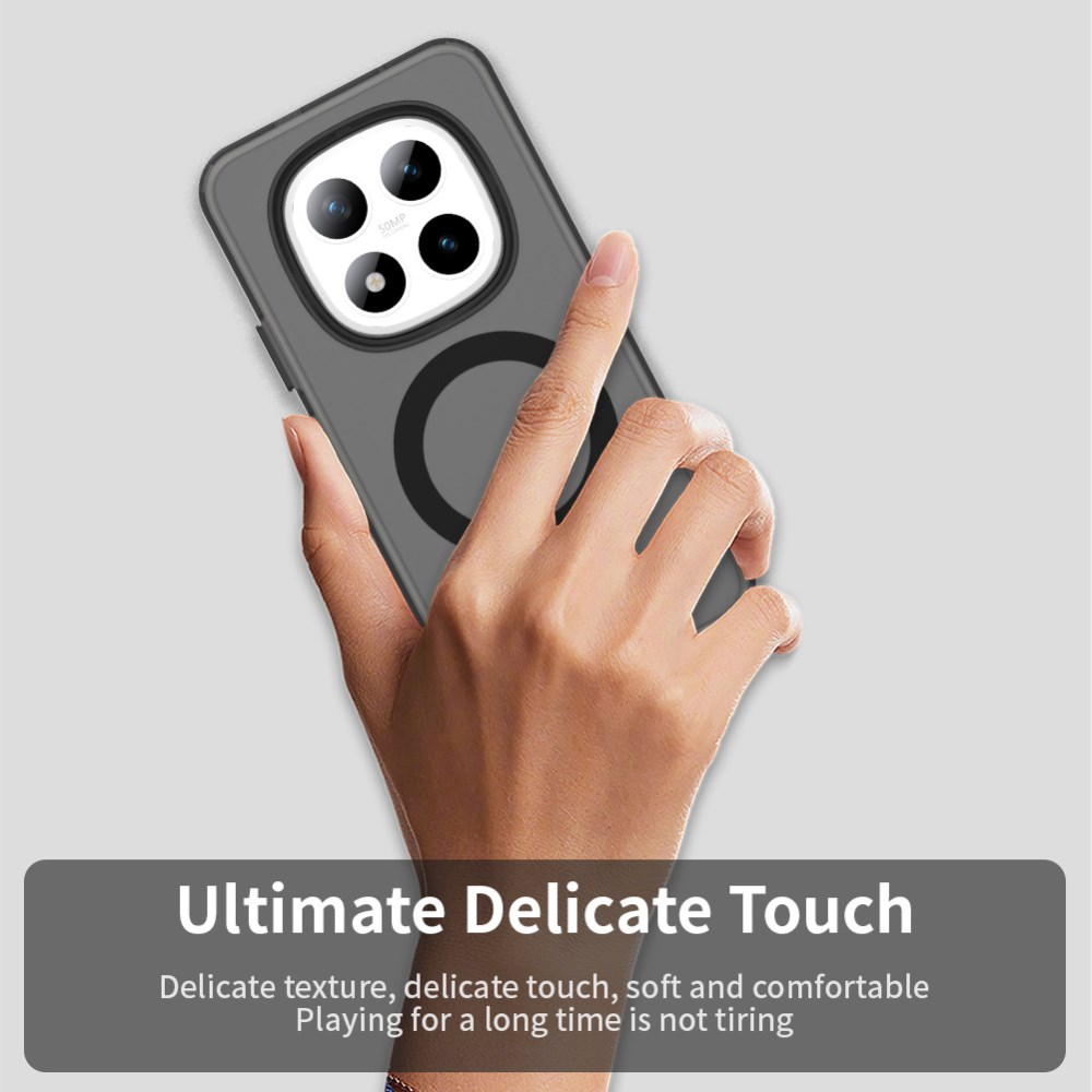 Xiaomi Redmi Note 15 Pro Hoesje MagSafe Backcover Semi-Transparant & Zwart afbeelding 4