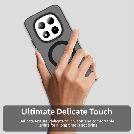 Xiaomi Redmi Note 15 Pro Hoesje MagSafe Backcover Semi-Transparant & Zwart afbeelding 4