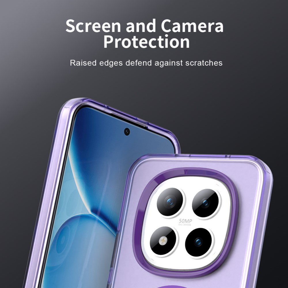 Xiaomi Redmi Note 15 Pro Hoesje MagSafe Backcover Semi-Transparant & Paars afbeelding 6