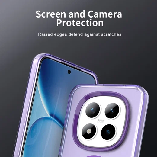 Xiaomi Redmi Note 15 Pro Hoesje MagSafe Backcover Semi-Transparant & Paars afbeelding 6