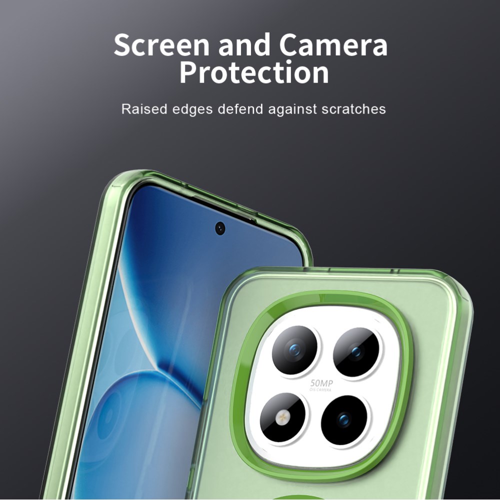 Xiaomi Redmi Note 15 Pro Hoesje MagSafe Backcover Semi-Transparant & Groen afbeelding 6
