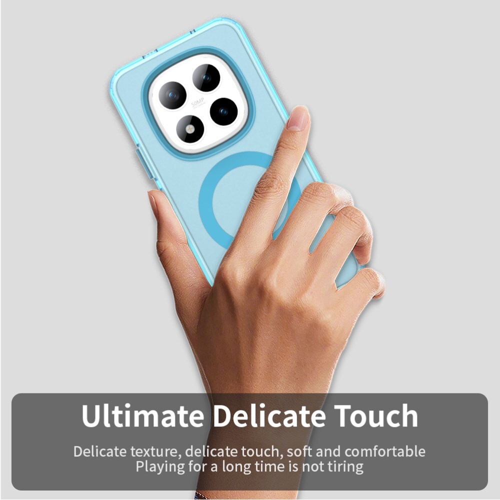 Xiaomi Redmi Note 15 Pro Hoesje MagSafe Backcover Semi-Transparant & Blauw afbeelding 4