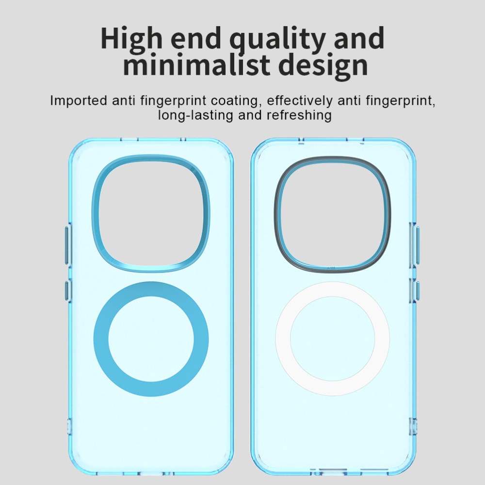 Xiaomi Redmi Note 15 Pro Hoesje MagSafe Backcover Semi-Transparant & Blauw afbeelding 3