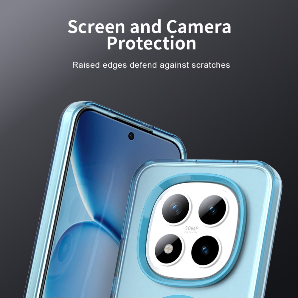 Xiaomi Redmi Note 15 Pro Hoesje MagSafe Backcover Semi-Transparant & Blauw afbeelding 6