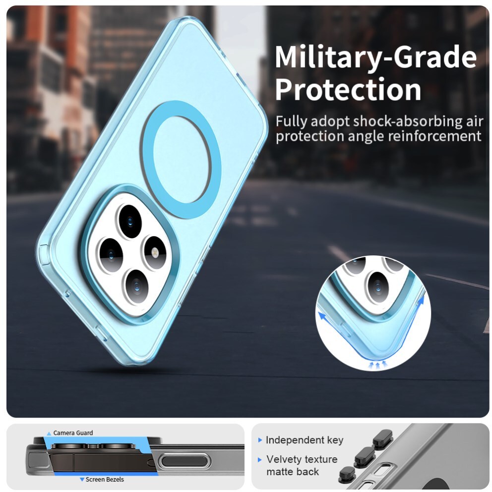 Xiaomi Redmi Note 15 Pro Hoesje MagSafe Backcover Semi-Transparant & Blauw afbeelding 7