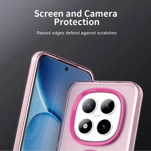 Xiaomi Redmi Note 15 Pro Plus Hoesje MagSafe Backcover Semi-Transparant & Roze afbeelding 8