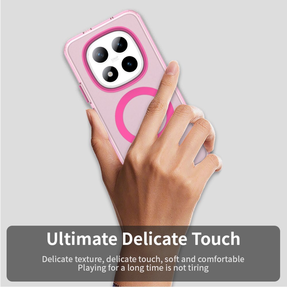 Xiaomi Redmi Note 15 Pro Plus Hoesje MagSafe Backcover Semi-Transparant & Roze afbeelding 5
