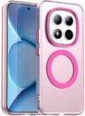 Xiaomi Redmi Note 15 Pro Plus Hoesje MagSafe Backcover Semi-Transparant & Roze