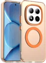Xiaomi Redmi Note 15 Pro Hoesje MagSafe Backcover Semi-Transparant & Oranje